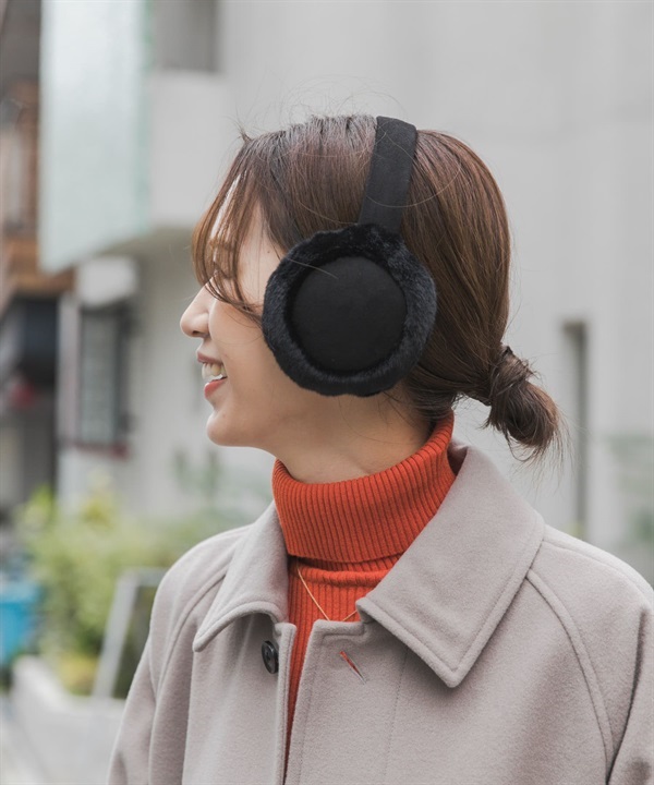 仿羊皮絨毛耳罩