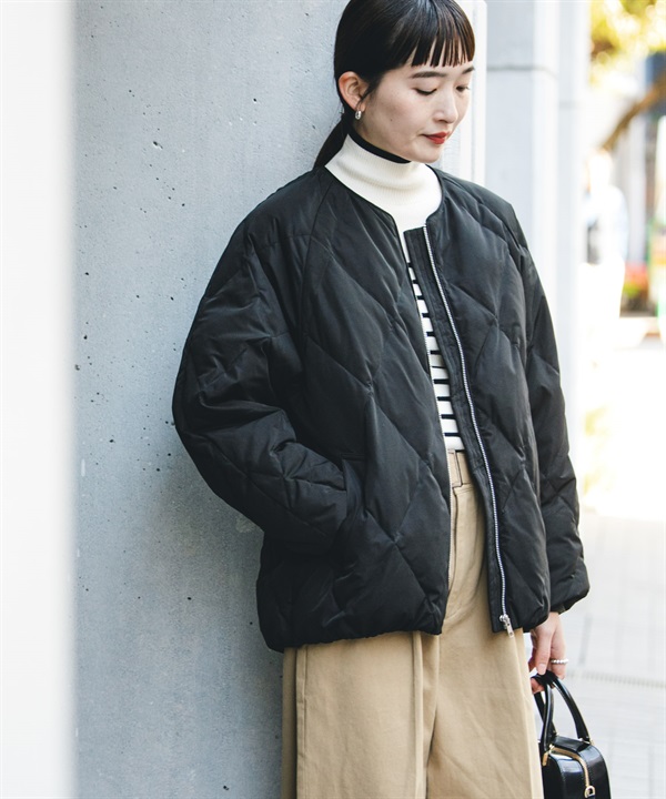繭型絎縫羽絨外套