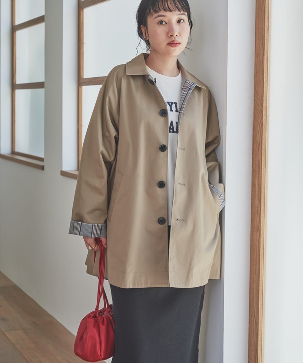 雙面穿立領大衣