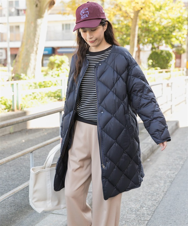 輕量羽絨絎縫長大衣