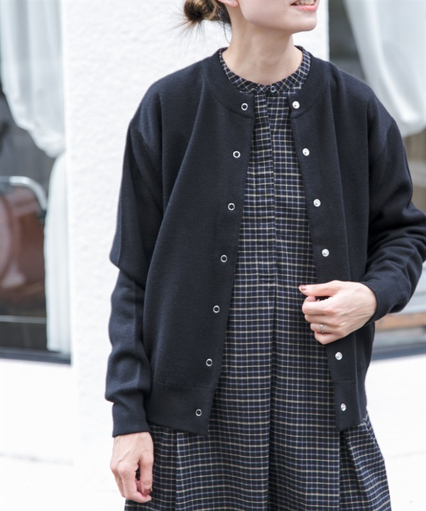 FORK&SPOON 米蘭羅紋圓領開襟衫