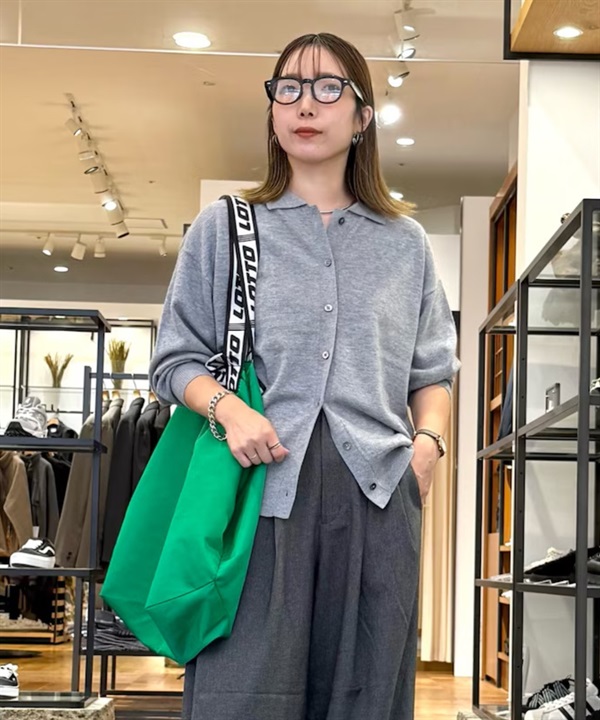 EKAL / 羊毛細針織開襟衫