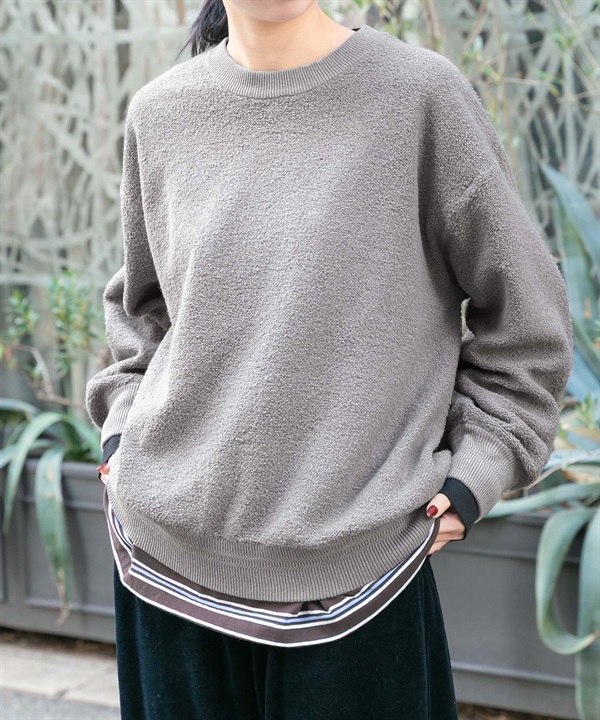 圓領毛圈針織衫
