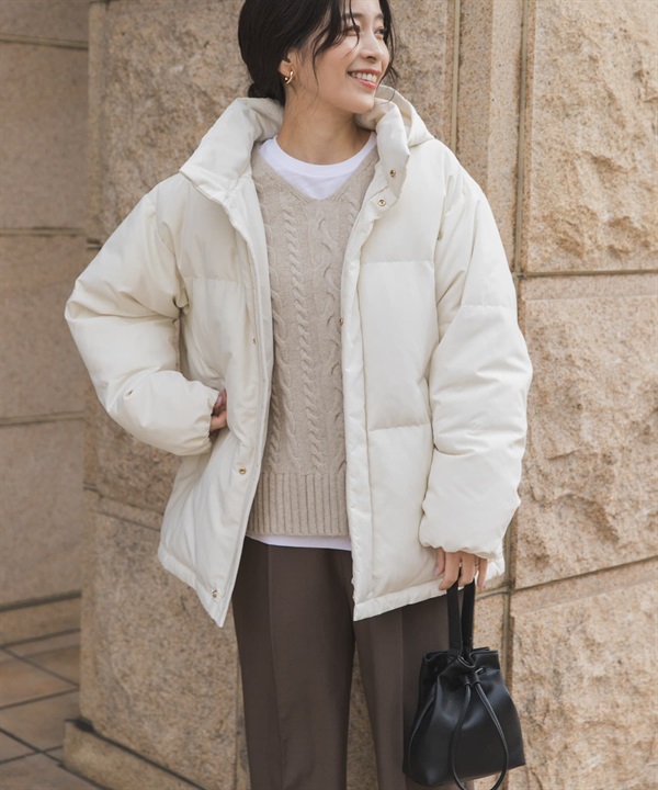 2WAY連帽中長版羽絨外套