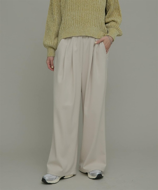 裏起毛輕便寬褲