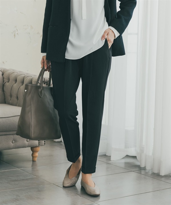 彈性錐形輕便長褲