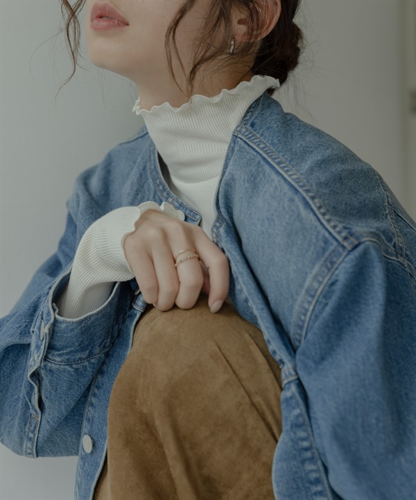 UR TECH 蓄熱高領捲邊套衫