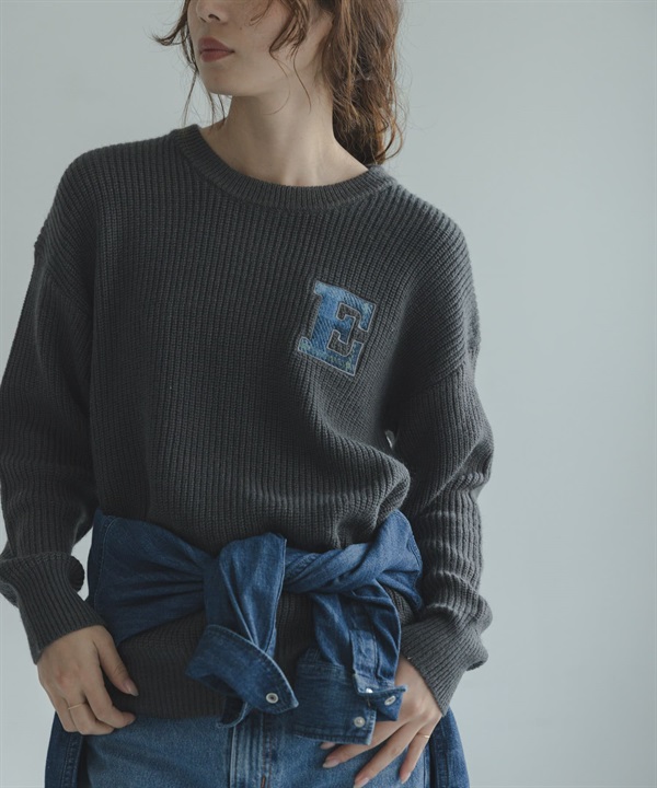 Harris Tweed 字母設計針織衫