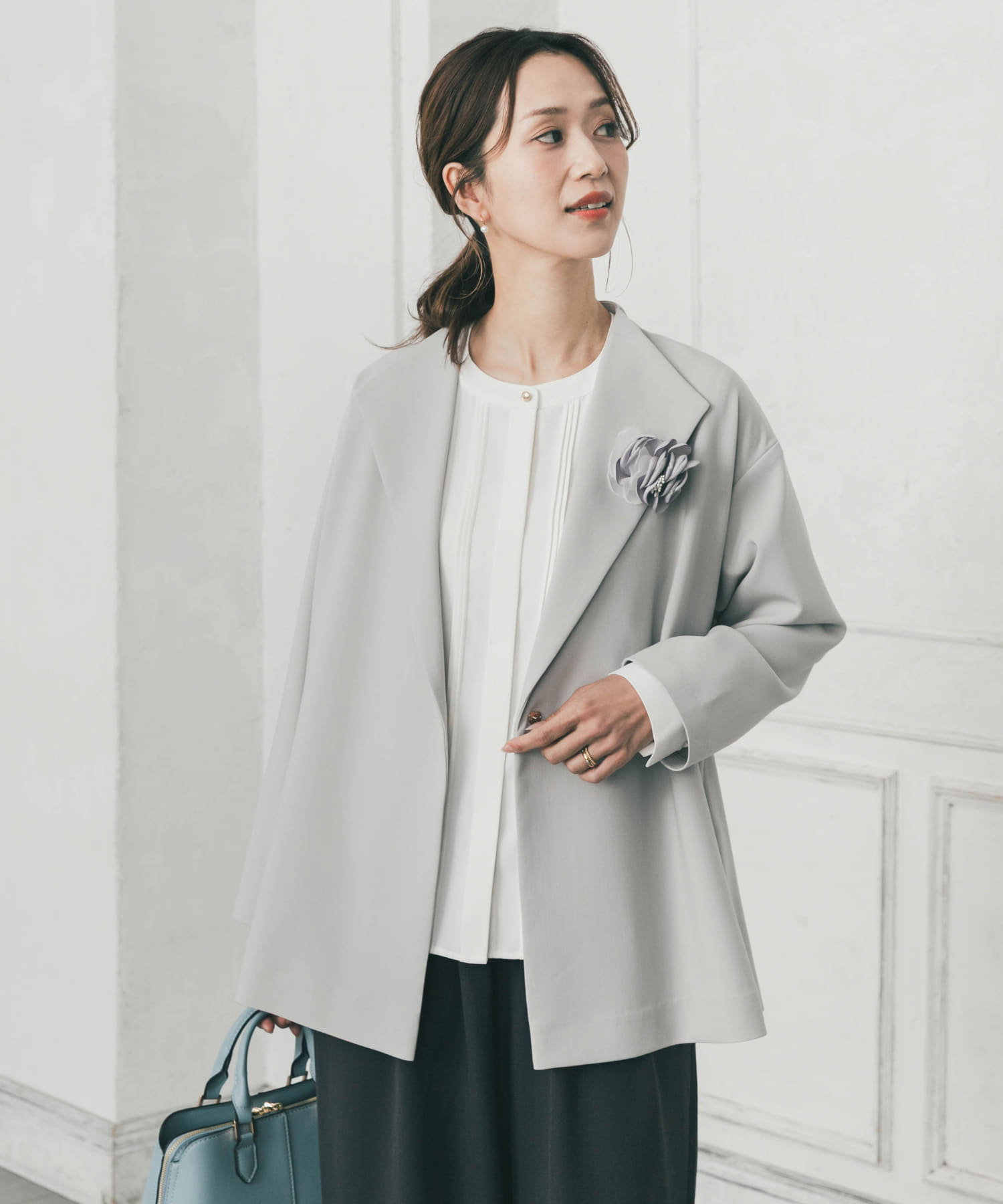 雙層織物短版大衣