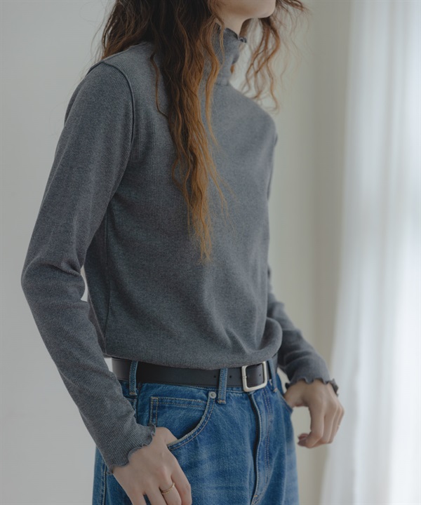 UR TECH 蓄熱高領捲邊套衫