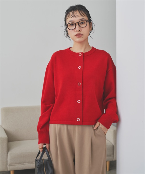 【新色追加】『UR TECH 200日針織』壓扣設計開襟衫