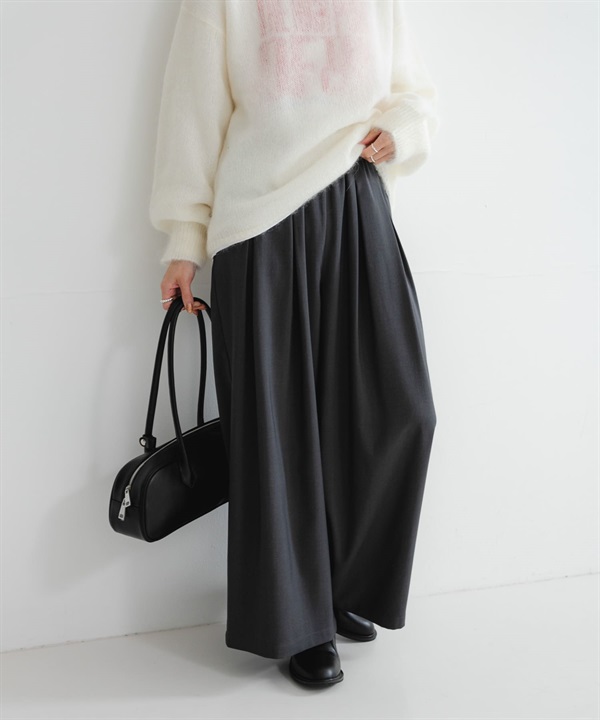 彈性打褶碎褶長褲