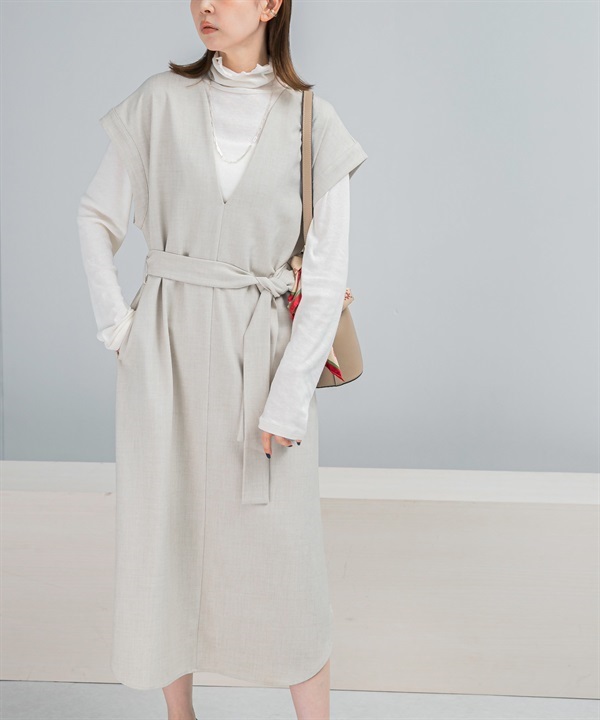 腰帶設計背心裙