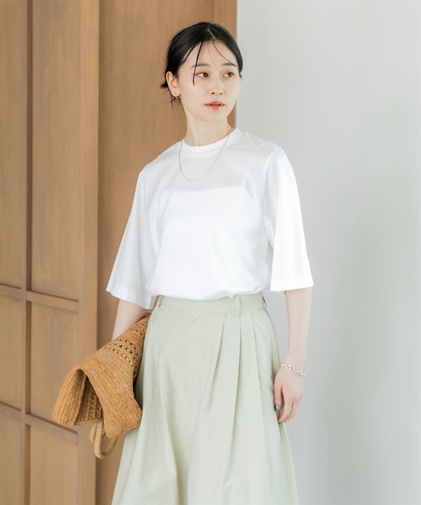 皮馬棉五分袖上衣