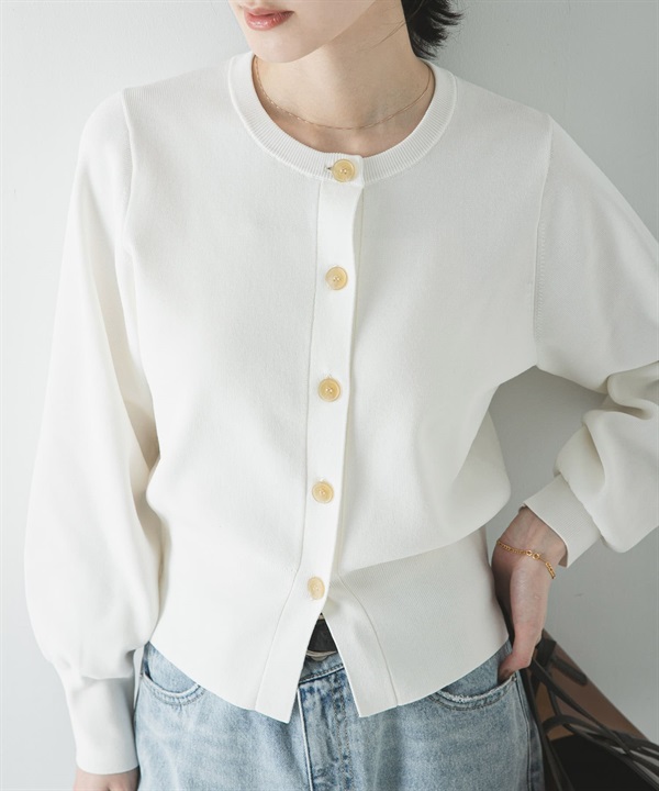 繭型袖開襟衫