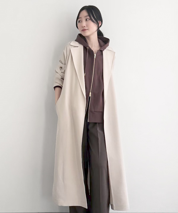防潑水長版風衣
