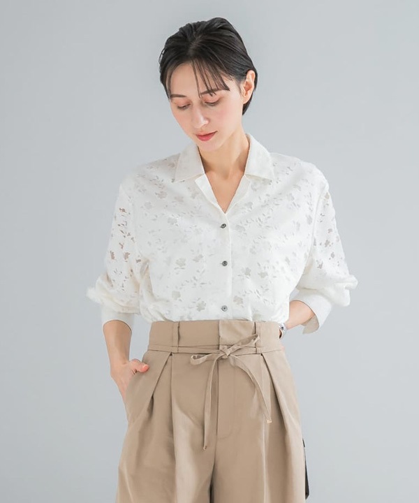 開領蕾絲襯衫