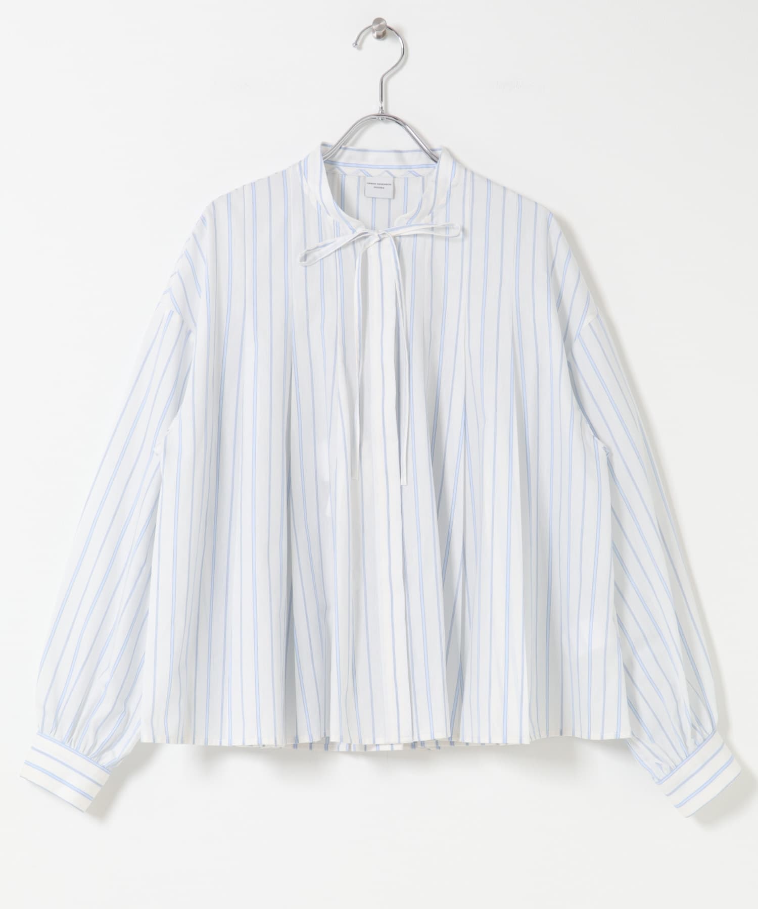 直條紋蝴蝶結傘狀罩衫