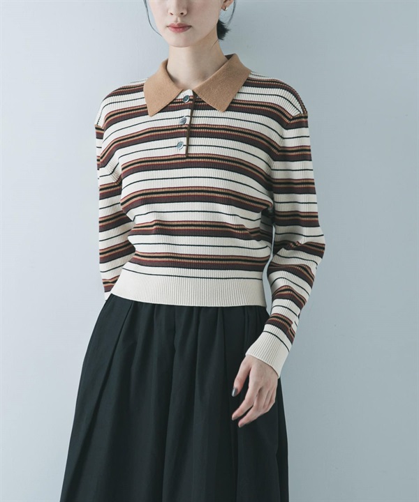 絲棉POLO領針織衫