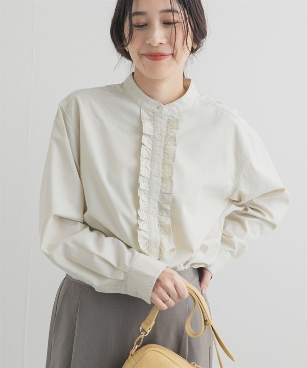 正面荷葉邊襯衫