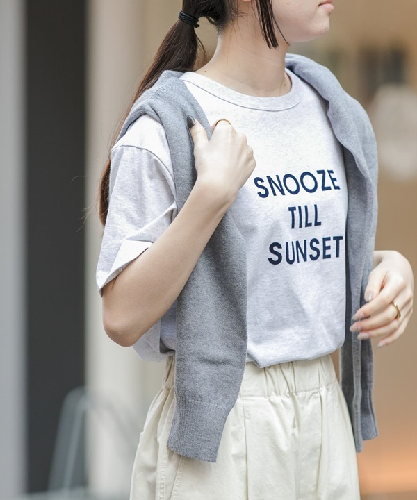 FORK&SPOON 植絨LOGO短袖T恤