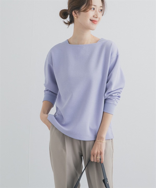 強撚空氣層船型領套衫