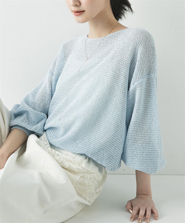 紙紗船型領針織衫