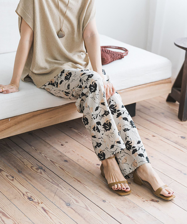 亞麻萊賽爾輕便長褲