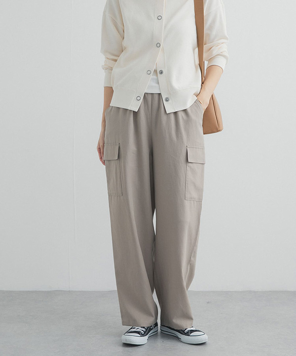 混麻料輕便工作褲