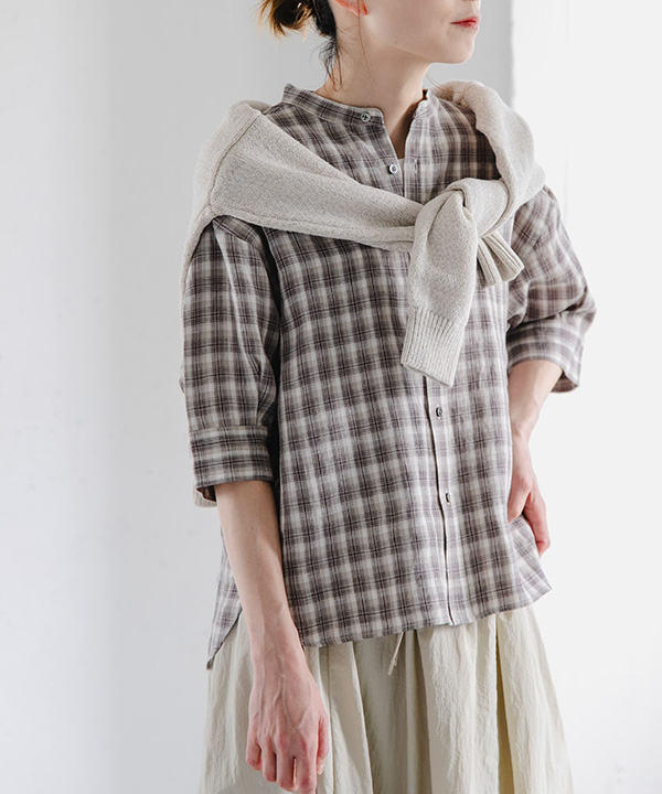 FORK&SPOON 法國亞麻短袖襯衫