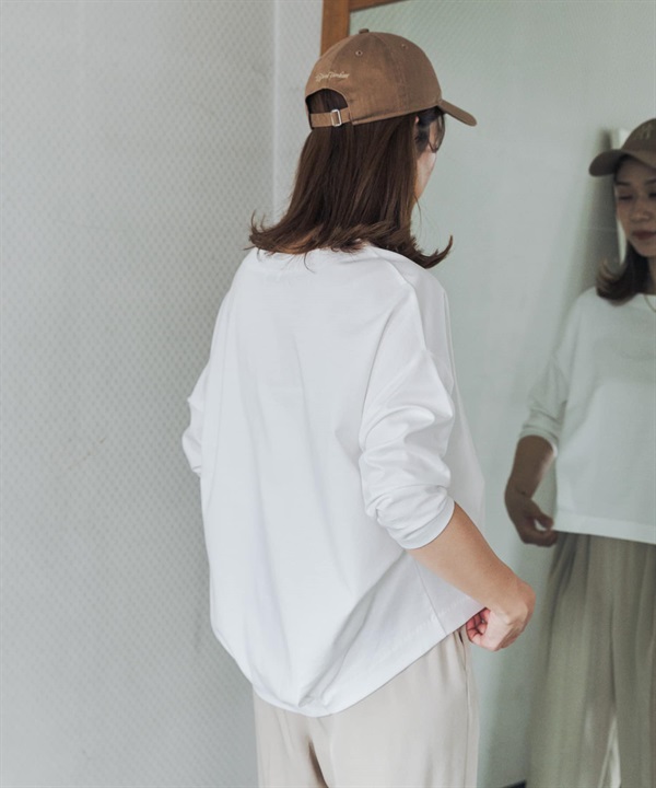 棉質背面打褶七分袖套衫