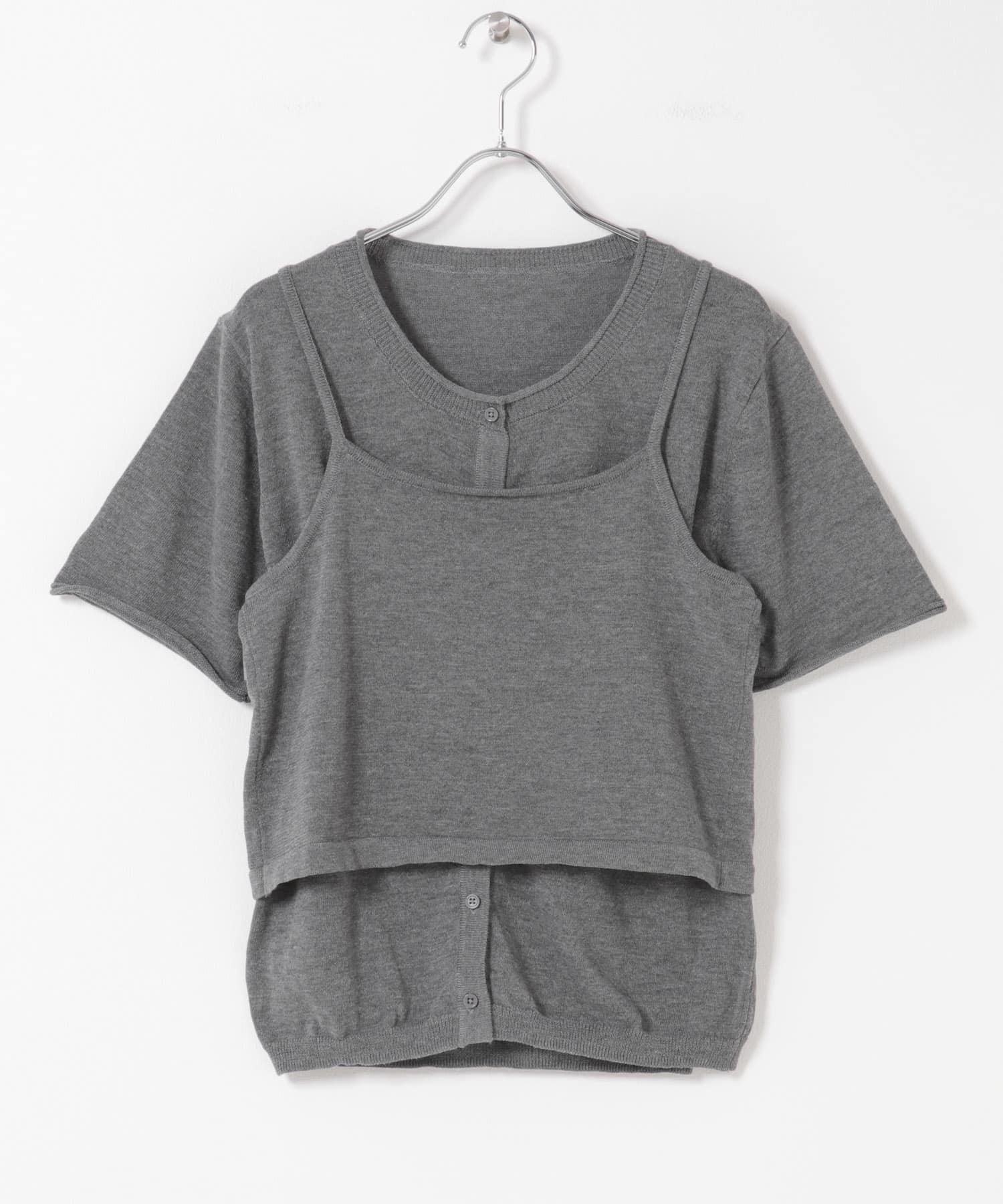 【成套組合】針織背心 x 短袖開襟衫