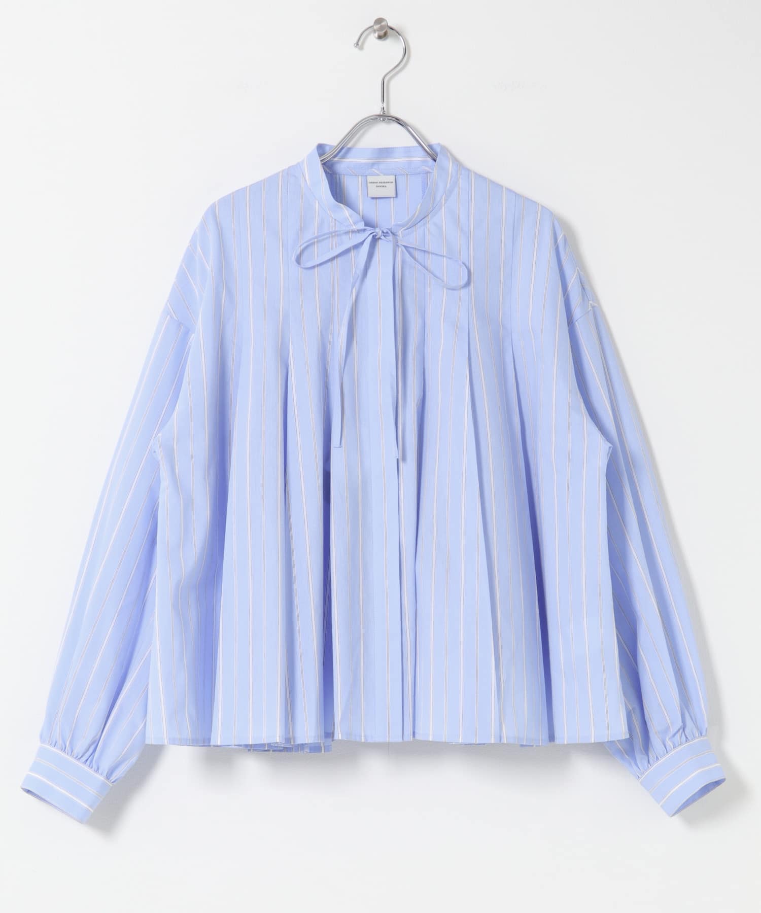 直條紋蝴蝶結傘狀罩衫