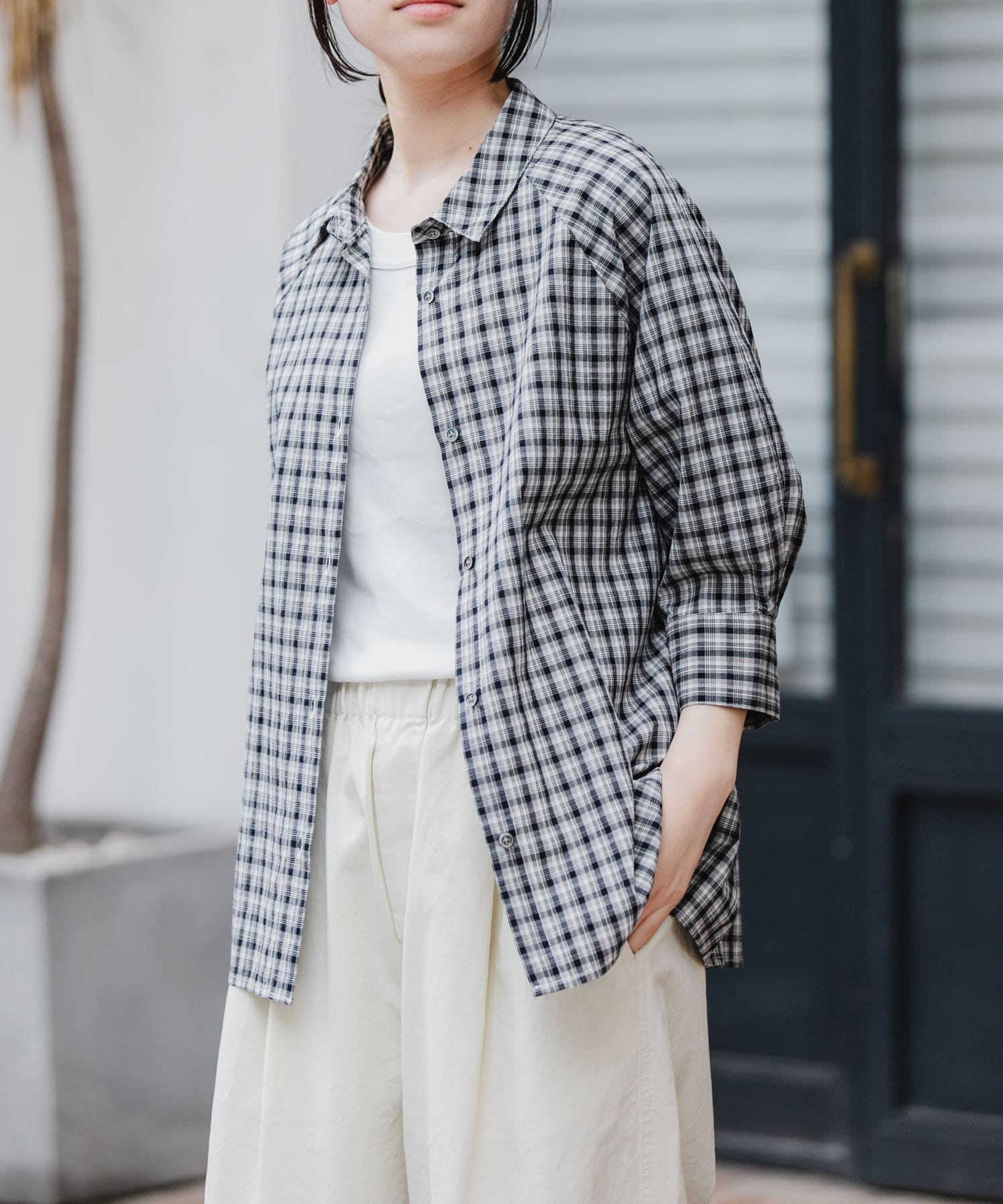 FORK&SPOON 標準領繭型襯衫