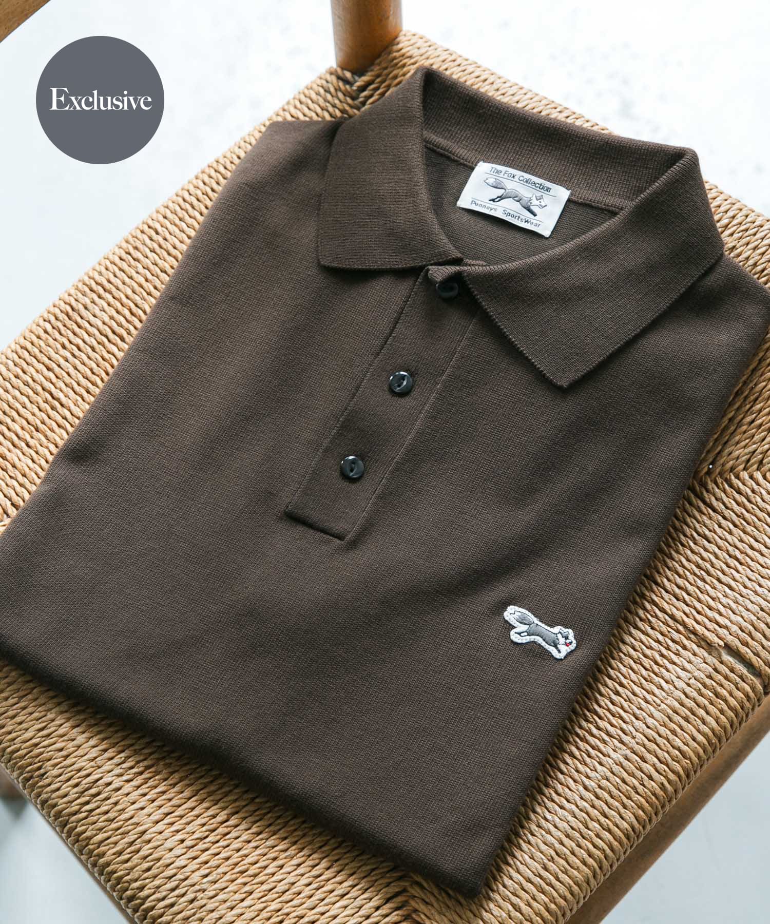 【別注】PENNEYS / THE FOX刺繡細針織POLO衫